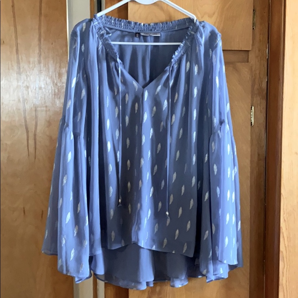 Beautiful Blue Peasant Blouse
